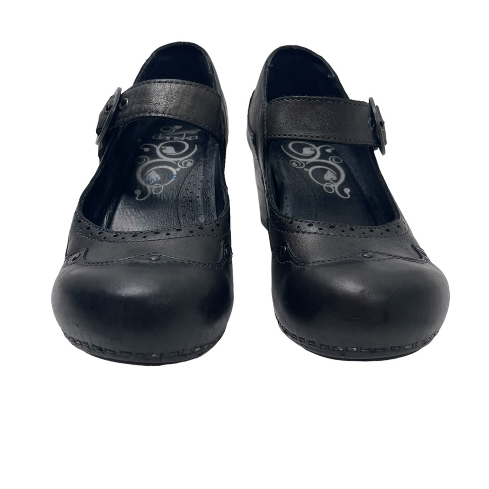 DANSKO Nevin Leather Mary Jane Size 37 EU / 6.5 -7 US Western Buckle Heeled Shoe - Picture 2 of 12